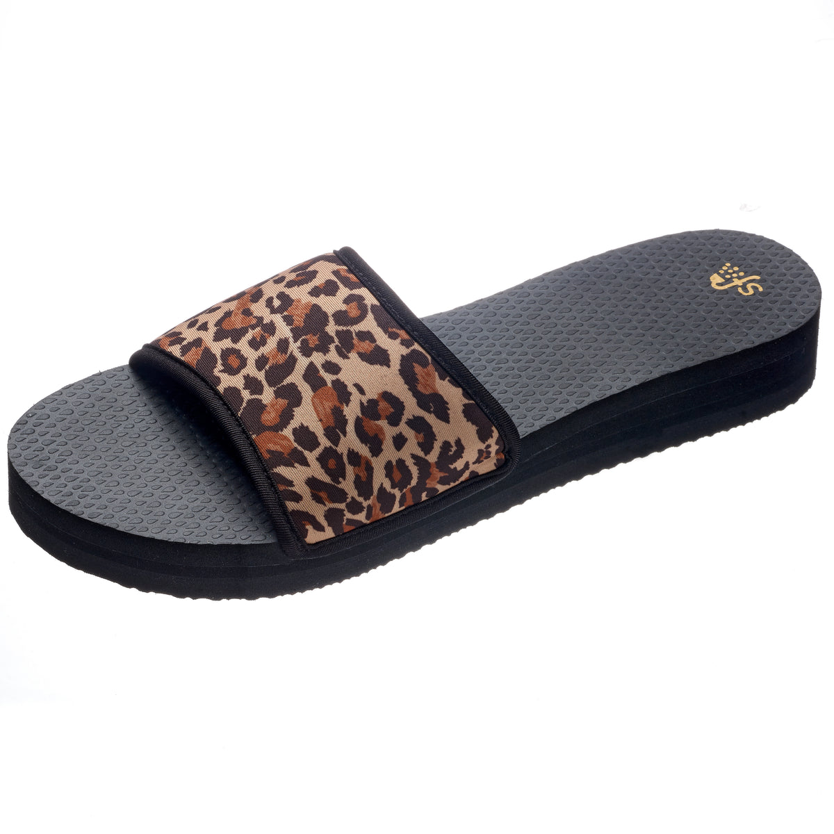 Womens hot sale leopard slides