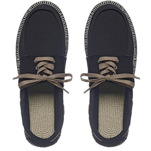Neoprene Boat Shoes by Showaflops - Black/Natural - Great for Dress 13/14