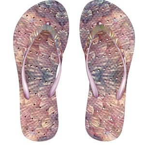 The best shower sandals for function and style. This is the Mermaid by Showaflops