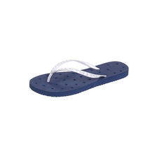 Load image into Gallery viewer, Side view of Anti-Slip Shower Flip Flops - The Navy Stars by Showaflops