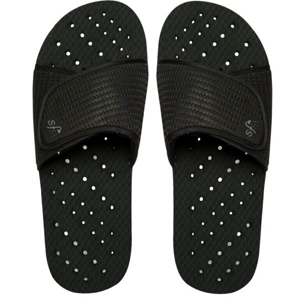 Black Slide Anti-Slip Shower Sandals – Showaflops