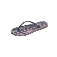 Load image into Gallery viewer, Small Image of shower flip flops by Showafops. Vintage camo design with hole pattern.