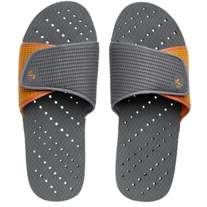 Shower slippers - grey and orange