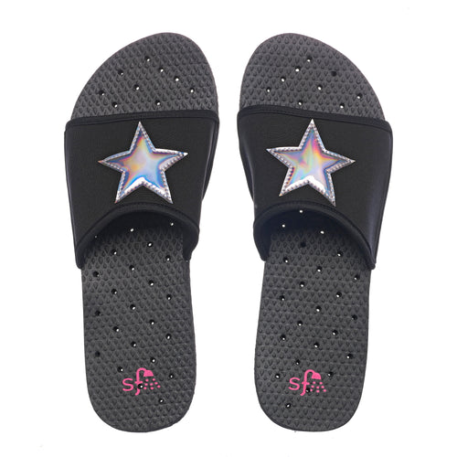  shevalues Slim Flip Flops for Women Beach Rubber Shower Shoes  Basic Thong Sandals, Black, 36, (Size 5.5-6)